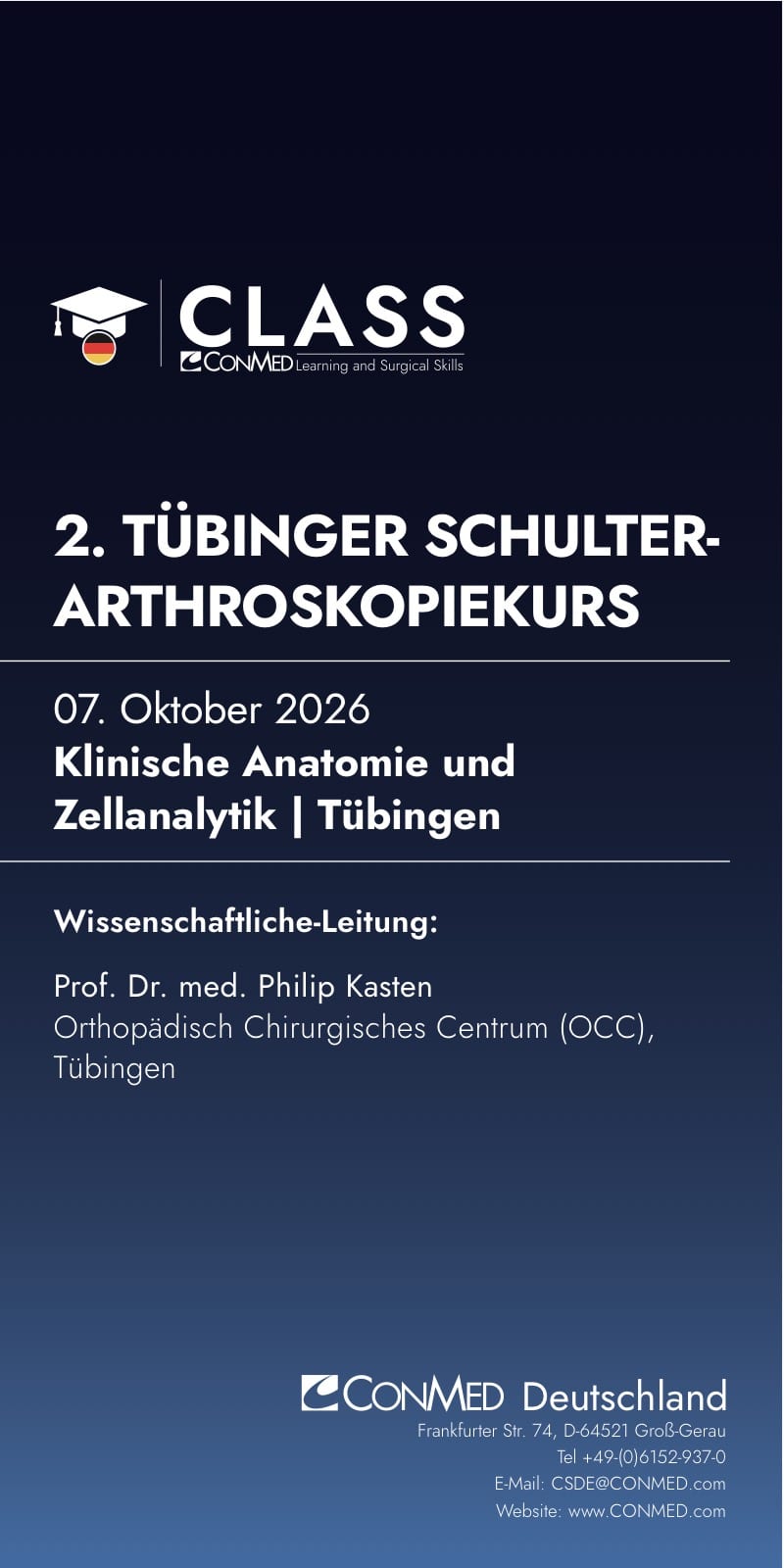 2. Tübinger Schulter-Arthroskopiekurs 2026